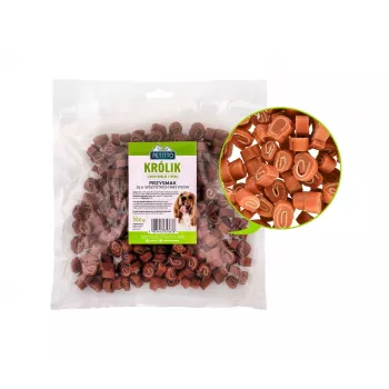 Koerte treeningumaiused PETITTO Sushi küülik kalaga 500 g, valk 28%, rasv 7%, niiskus 23%
