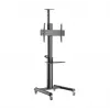 Põranda TV-alus Gembird TVS-70T-02 ekraanidele 37 tolli kuni 70 tolli, max 70 kg, VESA 200x200–600x400, kaldenurk ±5°/−12°, kõrguse reguleerimisega, rattad, kaablihaldus
