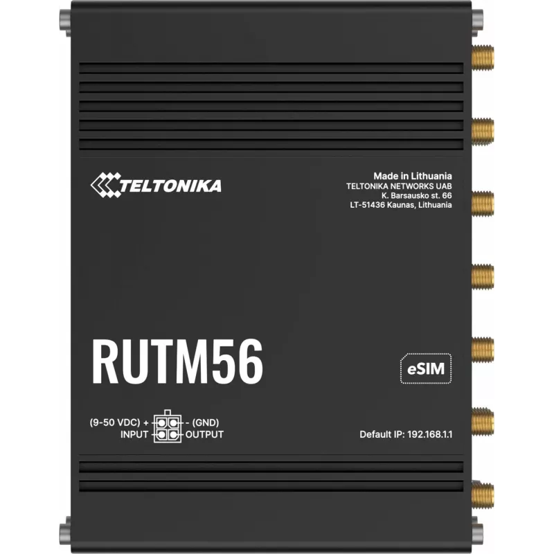 Ruuter TELTONIKA RUTM56 kahe modemiga, 802.11ac Wi‑Fi, Gigabit LAN x4, Mesh-tugi, MU‑MIMO (ilma mobiilse lairibata)