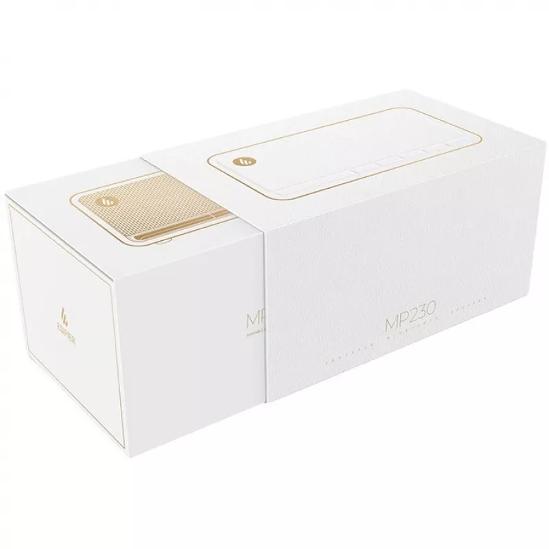 Kaasaskantav stereokõlar Edifier MP230WT 2.0, 20 W, lairibakõlarid, USB-C, juhtmega ja juhtmevaba, valge