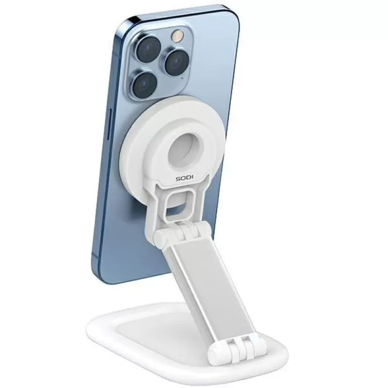 Magnetiline alus SODI BM-310 valge MagSafe — magnetiline telefonialus, ühildub MagSafe laadijatega