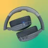 Kõrvaklapid Skullcandy Crusher Evo — juhtmega ja Bluetooth, hall, 40 h taasesitus, USB-C, AUX, kokkupandavad