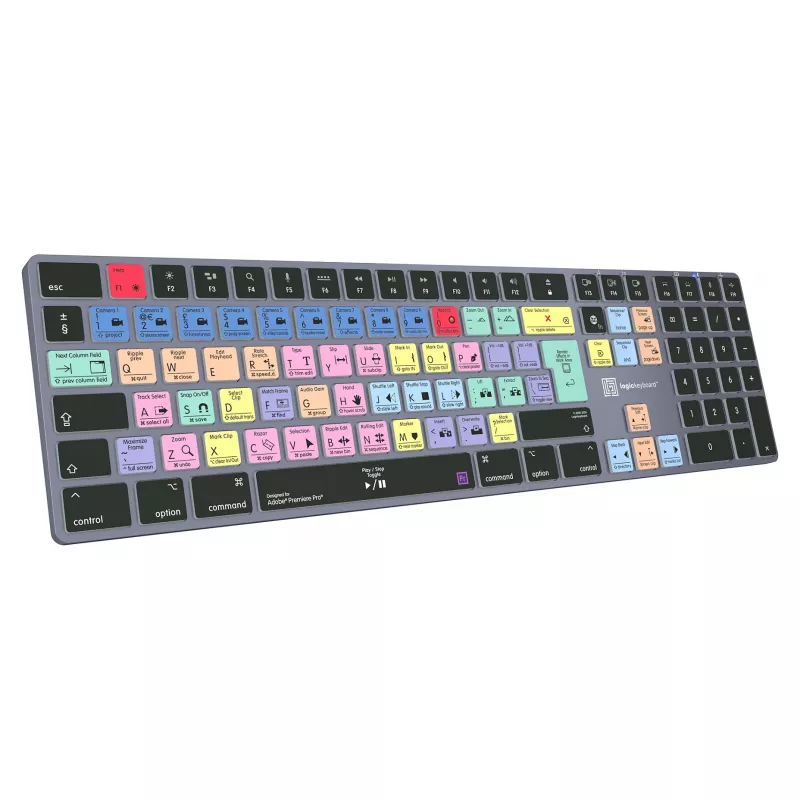 LogicKeyboard Titan DE Mac klaviatuur Adobe Premiere Pro CC jaoks – saksa paigutusega