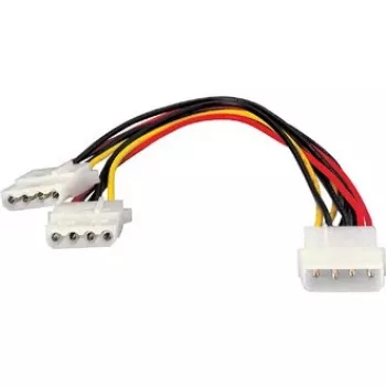 Equip sisemine toitekaabel, Molex (4-kontaktiline), 2 x Molex (4-kontaktiline), 0,2 m, isane, emane, sirge