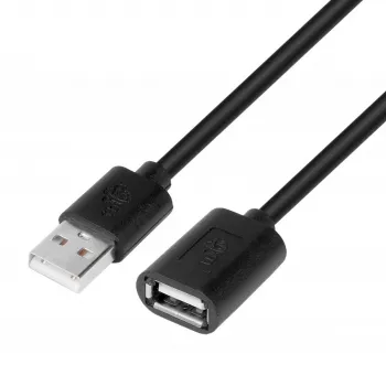 Pikenduskaabel USB AM-AF 1,8 m must