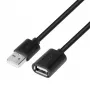Pikenduskaabel USB AM-AF 1,8 m must