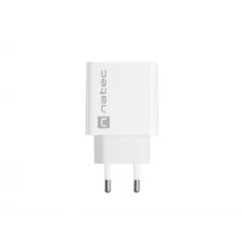 Sisene USB-C kiirlaadija NATEC RIBERA 12V 20W Quick Charge 3.0 valge