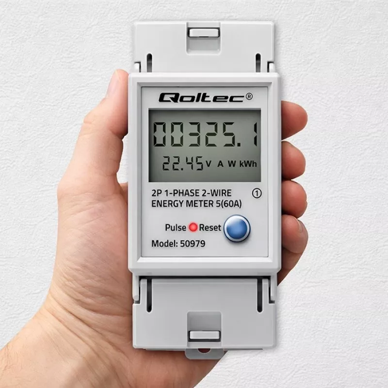 Energiaarvesti QOLTEC Ühefaasiline DIN-liistule 230V (MPN 50979)