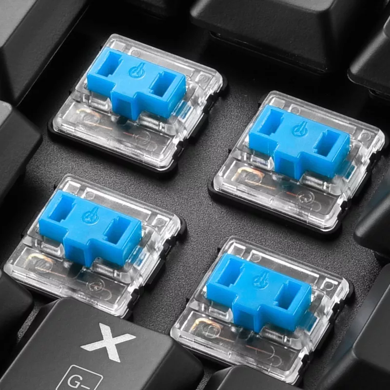 PureWriter RGB, mänguklaviatuur must, FR-paigutus, Kailh Choc Low Profile Blue