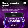 Crucial CP2K16G64C32U5B PRO Gaming OC DIMM Kit, 32GB, DDR5, 6400 Mhz, CL32, Black