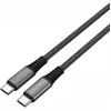 4smarts PremiumCord - USB-kaabel - USB-C (M) - USB-C (M) - USB 2.0 - 20 V - 5 A - 1.5 m - USB-toiteallikas (100 W) - Must