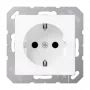 Pistikupesa tüüp F Jung A 1520 BF WWM, 16 A, 250 V, termoplast, valge, 55×55 mm
