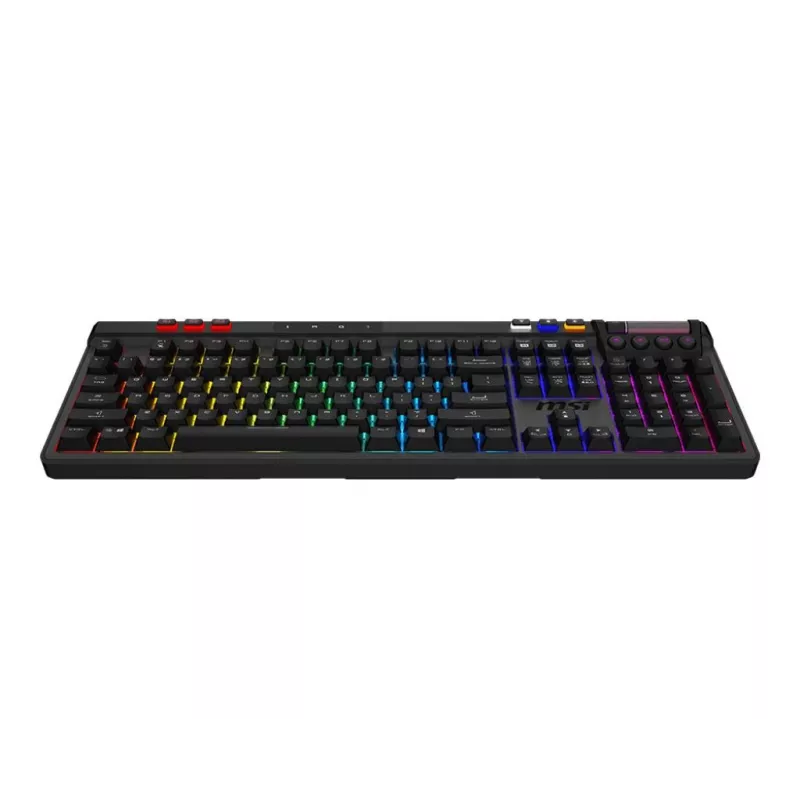 Mehaaniline mänguriklaviatuur MSI Strike Pro W Silent US paigutus RGB taustvalgustusega, juhtmega, taktiilsed vaiksed lülitid