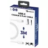 USB-C laadimis- ja mängukaabel SUBSONIC SA5634 PS5-le — juhtmega laadimine ja andmeside