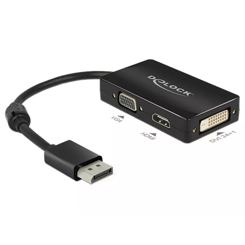 DeLOCK 0,16 m DisplayPort/VGA+HDMI+DVI VGA (D-Sub)+ HDMI + DVI must
