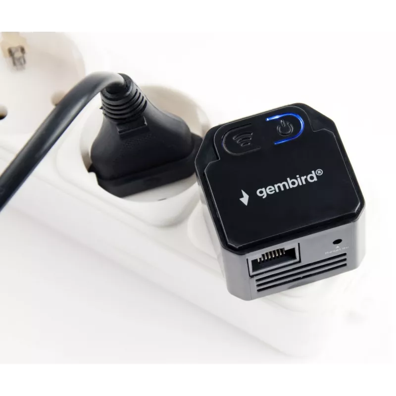 Võrgurepiiter GEMBIRD WNP-RP300-03-BK, 300 Mbps, 2,4 GHz, 802.11g, 1x RJ-45, sisemine 3 dBi antenn, AC 100–240V