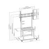 ART S-13 mobiilne LCD/LED TV alus 37-100 150 kg