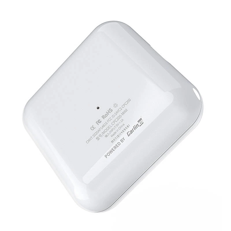 Juhtmevaba adapter Carlinkit CPC200-U2W MINI Apple CarPlay valge — juhtmevaba CarPlay adapter