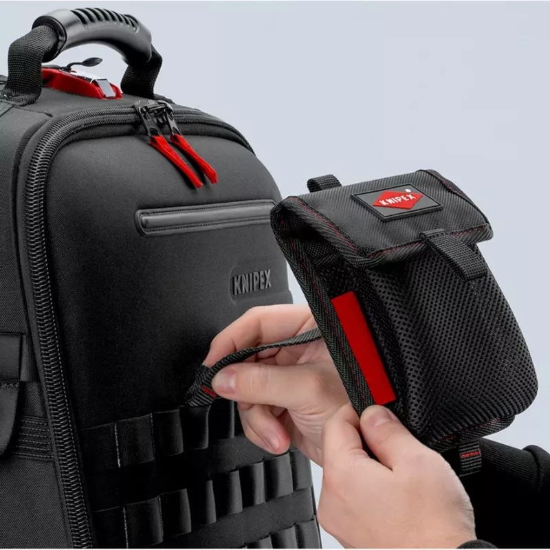 Tööriistakott Knipex Modular Bag 00 19 50 LE must/punane, tühi, moodulsüsteem tööriistadele