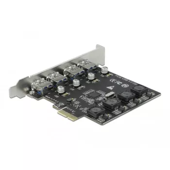 Delock PCI Express x1 kaart 4 x välise USB Type-A pesaga SuperSpeed USB