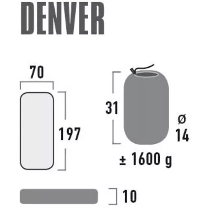 Matkavad õhkmadrats Denver 41027 (tsitronella)