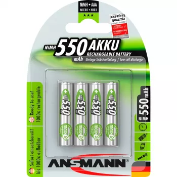 Ansmann blister 4 x akku AAA 550 mAh