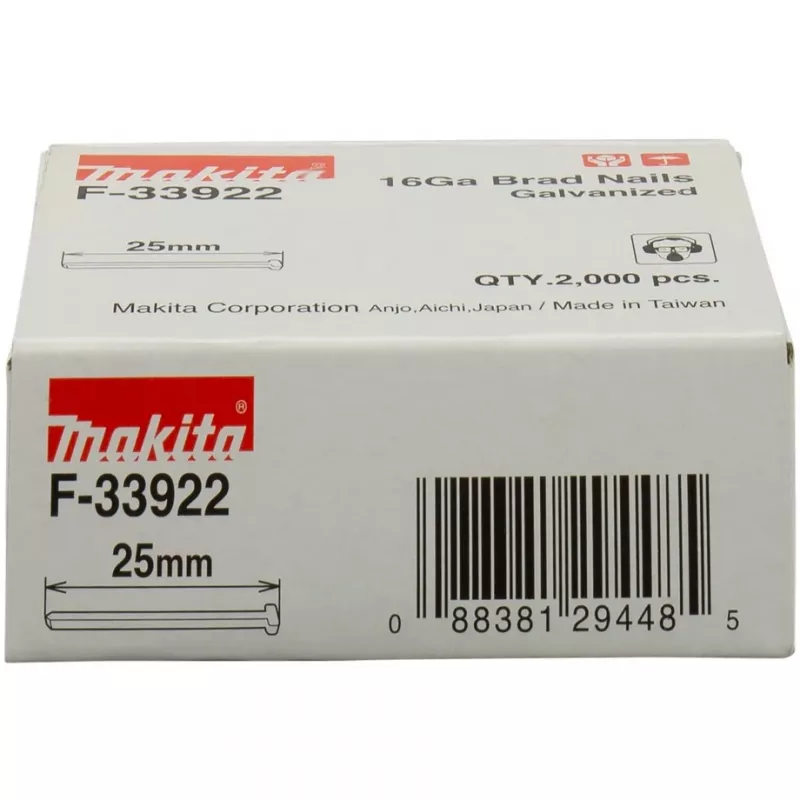 Makita tüüblinaelad - 2000 tk - 2,8 mm - Pikkus 25 mm