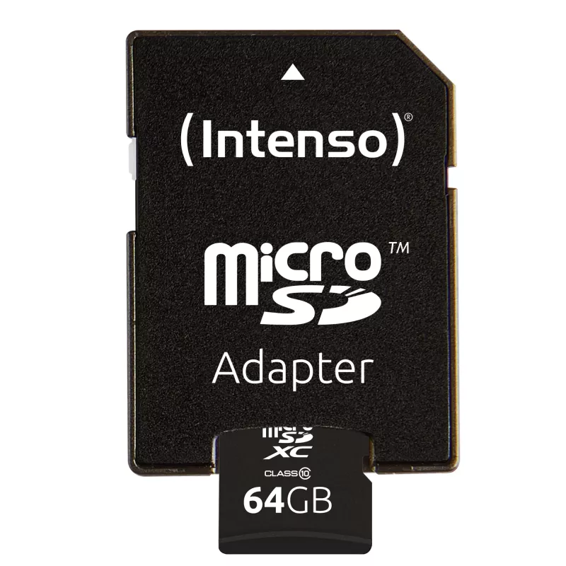 MicroSD-kaart Intenso 64GB MicroSDXC Class 10