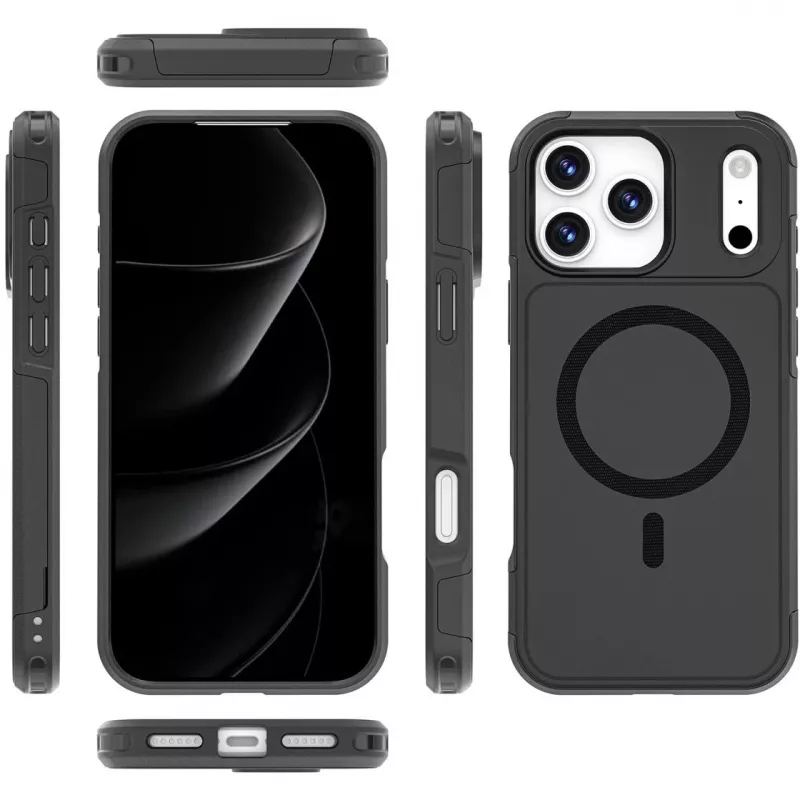 Äärisümbris 4smarts Defend iPhone 17 Pro Max Must 17,5 cm