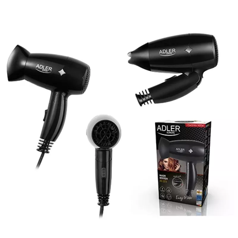 Föön Adler AD 2251, 1400 W, 2 kiirust, 2 kuumuse seadistust, must