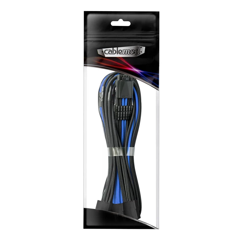 Toitekaabel CableMod PRO ModMesh 12VHPWR kuni 8‑Pin PCIe, 45 cm, must/sinine