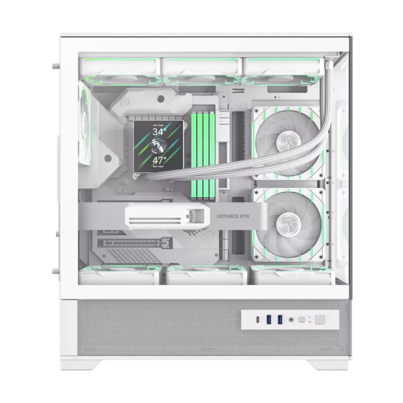 Gamemax korpus | VISTA 2 AW | Valge | Midi Tower | Toiteplokk pole kaasas