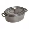 Malmist ovaalne kookotipott Staub 29 cm, grafiithall