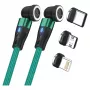 USB-kaabel RealPower MagneticCharge2 1m roheline kiirlaadimine andmeedastus