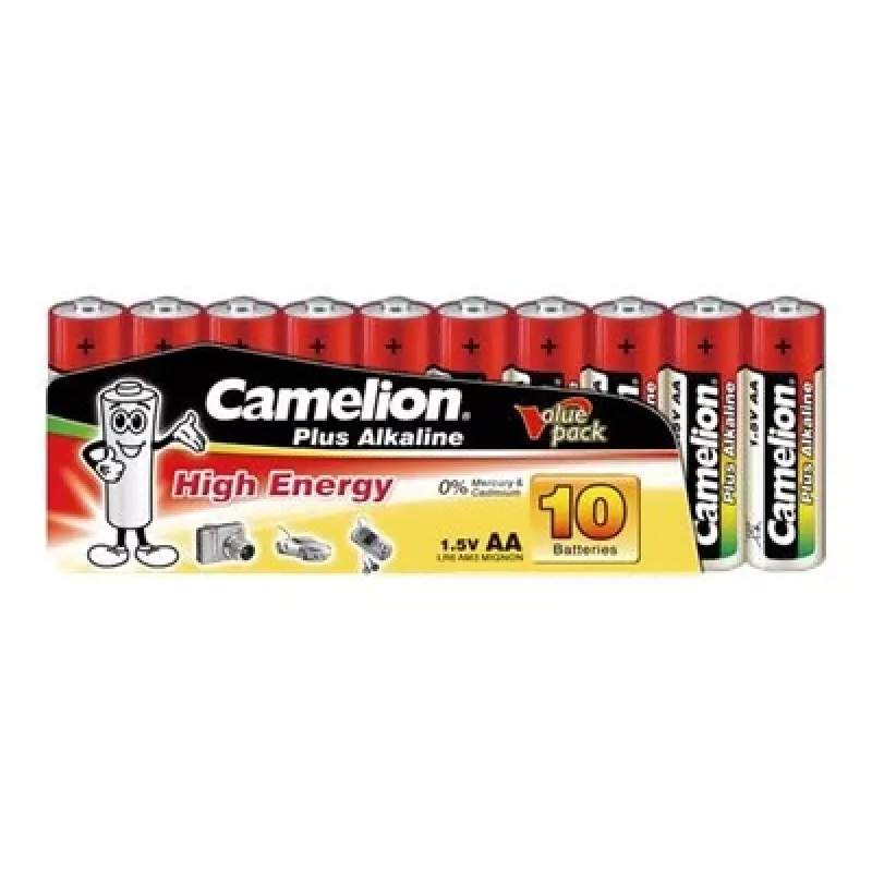 Ühekordne patarei CAMELION LR6-SP10 AA aluseline 1,5 V, 10 tk, 49,8 mm x 1,41 cm, igaüks 24 g