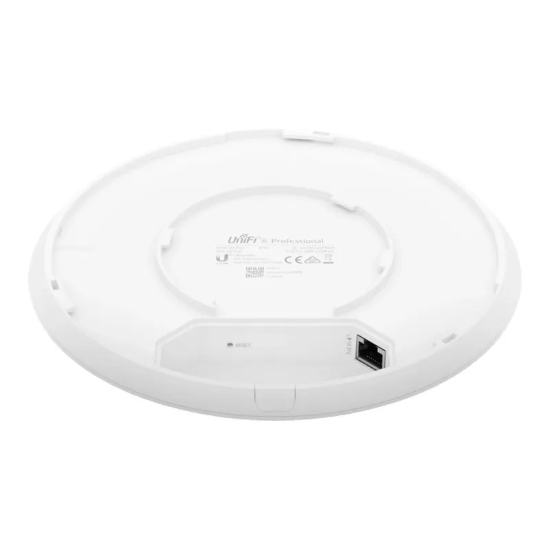 Traadita pääsupunkt UBIQUITI U6‑PRO — Wi‑Fi 6 kaheribaline 2.4/5 GHz, PoE, IP54, lagi/seina, 4800 Mbps (5 GHz), 573.5 Mbps (2.4 GHz)