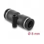 Pneumaatiline liitmik DELOCK 8 mm sirge kinnitusavaga, sisekeere, metall/plast, 39 mm