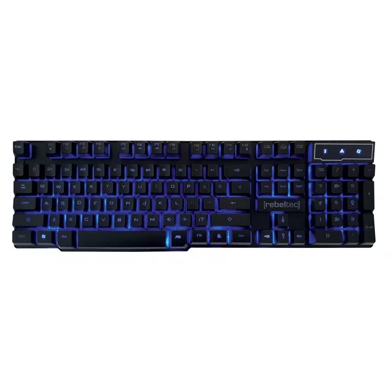 Klaviatuur ja hiir komplektis Rebeltec SHERMAN Gaming USB QZERTY Inglise Must