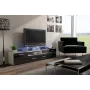 Cama TV-alus EVORA 200 valge/must läikiv