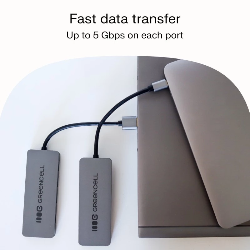 USB-jaotur roheline Cell HUB-GC-A4A — 4-pordiline USB-A 3.0 jaotur