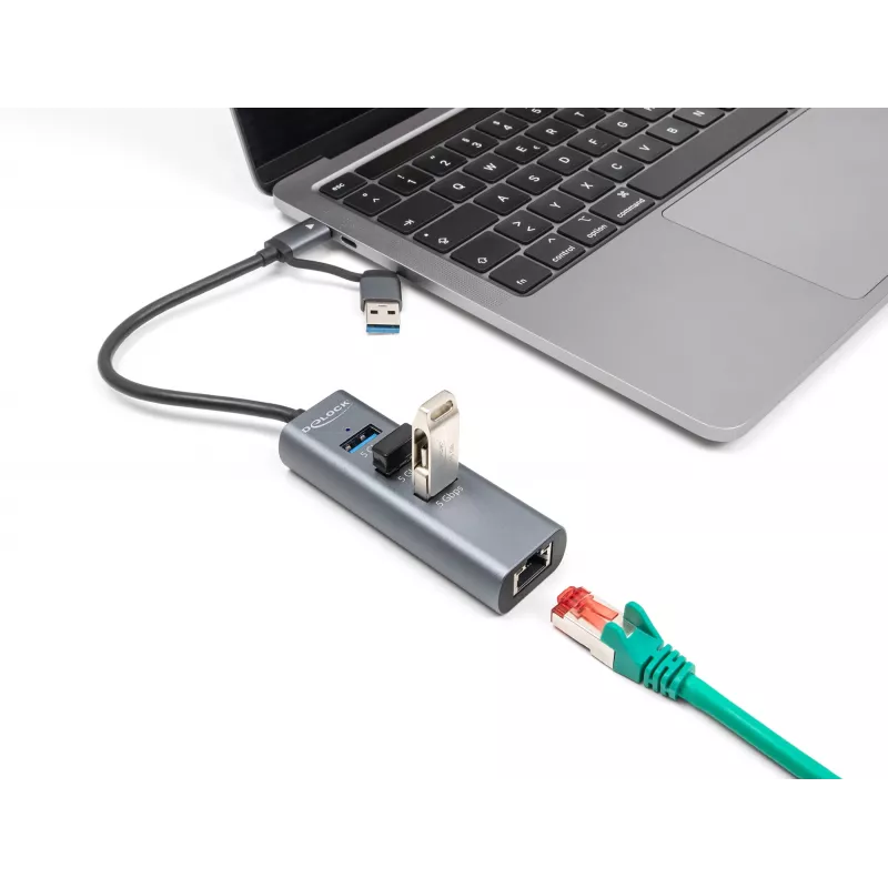 DeLOCK 64282 sülearvuti dokkimisjaam ja pordireplikaator Juhtmega USB 3.2 Gen 1 (3.1 Gen 1) Type-C Hall (64282)