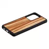 Mehe ja puidust telefoniümbris Samsung Galaxy S20 Ultra jaoks — cappuccino must