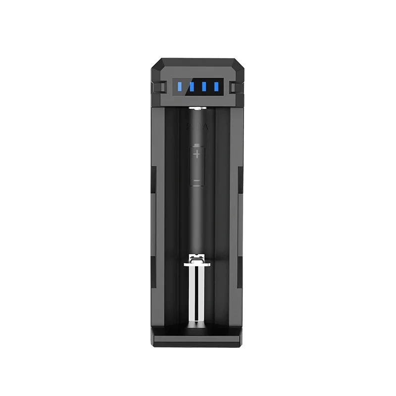 Aku laadija XTAR SC1 ühe pesaga USB‑C Li‑ion 18650 elementidele, 1-pesaline, must