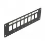 Patch-paneel DELOCK 86597 — metall, must, 50 mm x 1,6 mm x 185 mm