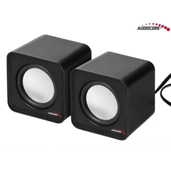 2-suunaline PC kõlar Audiocore AC870 B — 3 W RMS, juhtmega USB-toide, 3,5 mm sisend, 2.0 kanalit