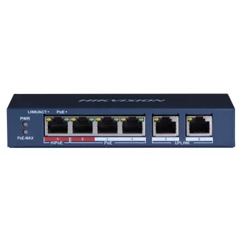 Hikvision DS-3E0106HP-E võrgulüli haldamata kiire Ethernet (10/100) PoE tugi sinine