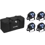 EUROLITE 20000949 LED PAR valguse komplekt, 4x hübriidspot koos pehmekotiga