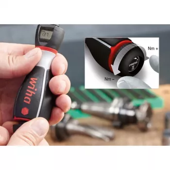 Käsitsi mitmeotsaline momentkruvikeeraja Wiha 36888 — laius 40 mm, pikkus 134 mm, kaal 373 g