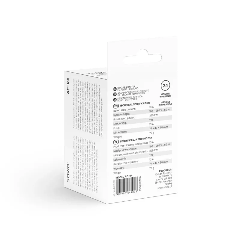 Reisiadapter AP-04 SAVIO