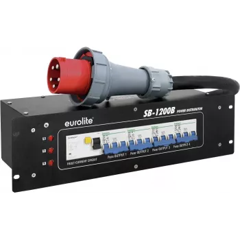 Toitejaotur EUROLITE SB-1200B 1200W 16A võrgutoitepikendusjuhe sisseehitatud kaitsega